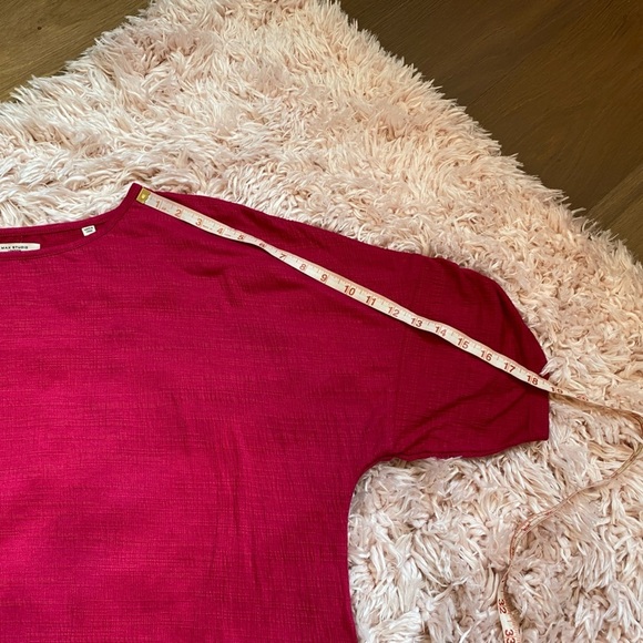 Max Studio Red Pink Blouse Top Short Sleeve 3X New NWT - Picture 12 of 12